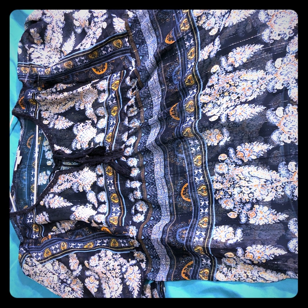 Multi blue color stylish blouse